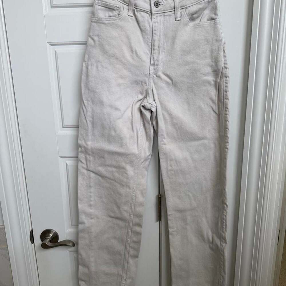 Hollister Ultra High-Rise Dad Jeans White Size 0R